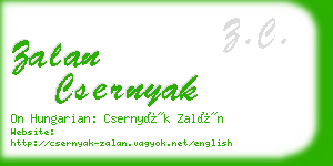 zalan csernyak business card